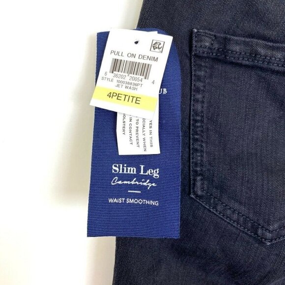 NEW Charter Club Cambridge Slim Pull On Jeans 4 Petite - Picture 8 of 9